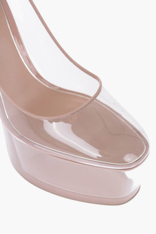 Decolletè Effetto Clear Con Cinturino Tacco 16 cm