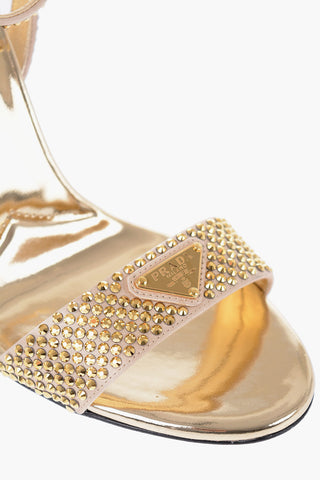 Sandali Con Strass Allover Tacco 10 cm