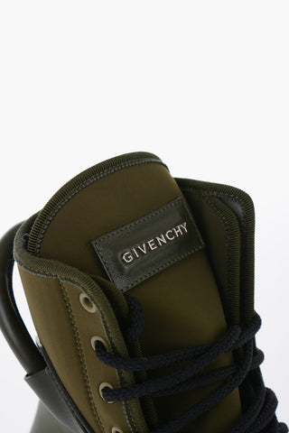 Nylon Combat Boots With Tank Sole