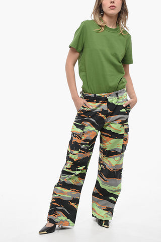 Camouflage Effect Wide Leg UNISEX Cargo Pants