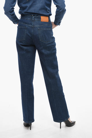 Straight Fit Dark Wash Denims with Side Logoed Bands 22cm