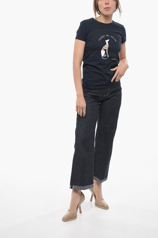 T-shirt Girocollo BOWLAND Con Maxi Stampa