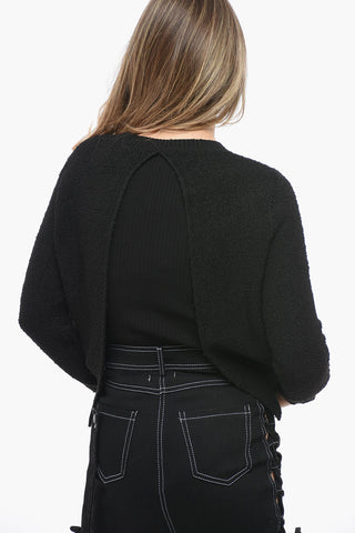 Maglia Bare Back in Tweed di Misto Viscosa