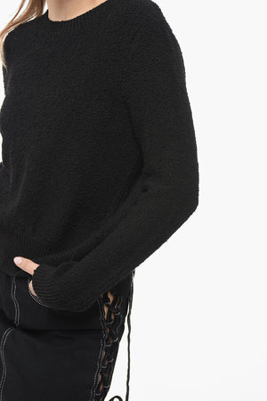 Rückenfreies Tweed-Top aus Viskose-Mix