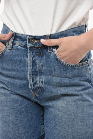 Denim STELLA Shorts with Visible Stitching