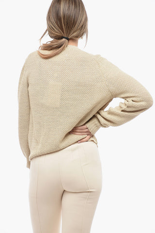 MM1 Crew Neck Hemp Cardigan with Patch Pockets
