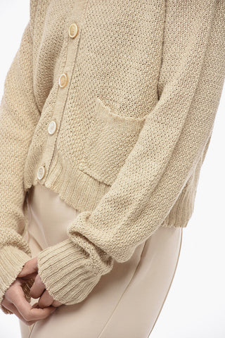 MM1 Crew Neck Hemp Cardigan with Patch Pockets