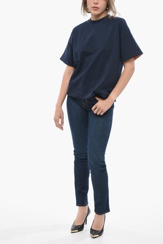 T-Shirt Girocollo in Doppio Tessuto