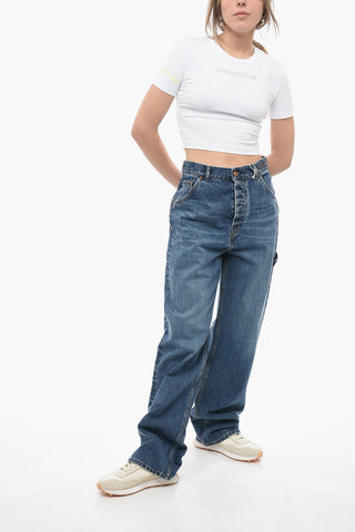 5 Pocket Straight Fit Dark Washed Denims 22cm