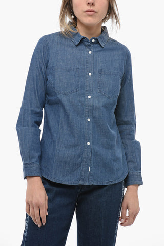 Denim BARMOUTH Shirt With Double Breast Pockets