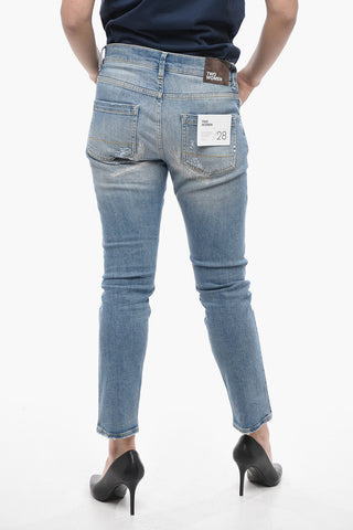 Visible Stiching Distressed  MORICH Jeans 15cm