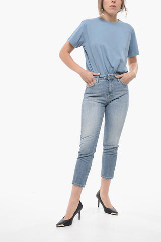 Straight Leg CINDY Jeans with Visible Stitching 16cm