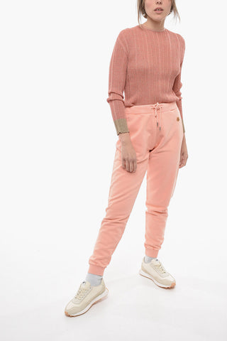 Brushed Cotton TIGER CREST Sweatpants with Cuffs