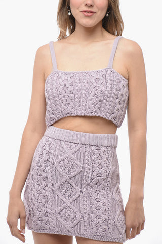 Cable Knit Cardigan with matched Top