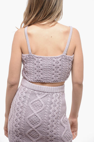 Cable Knit Cardigan with matched Top