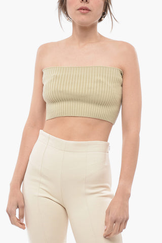 Ribbed Cashmere Blend Tube Top