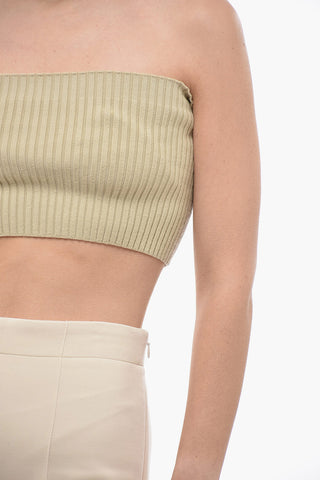 Ribbed Cashmere Blend Tube Top
