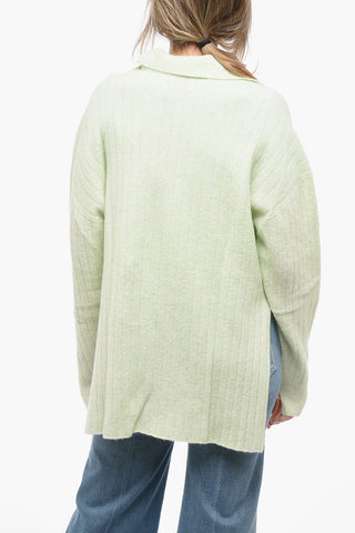 Maglia in Misto Lana con Collo a Polo