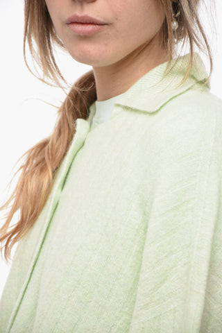 Wool Blend Sweater with Polo Neck