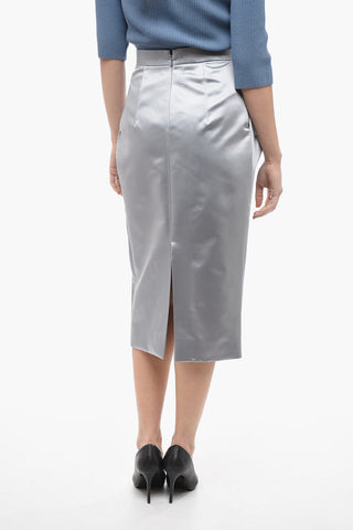 MM1 Longuette in Satin con Pince Laterali
