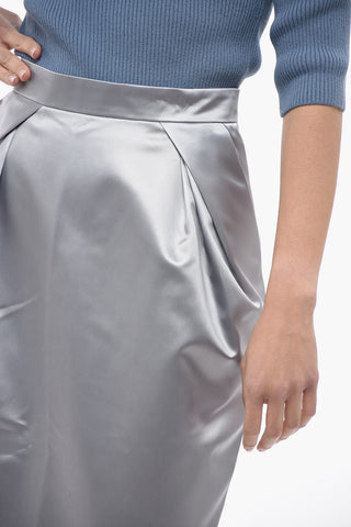 MM1 Longuette in Satin con Pince Laterali