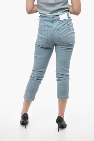 Stretch Fabric KOONS 5 Pockets Pants with Ornamental Buttons