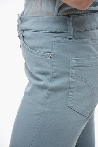 Stretch Fabric KOONS 5 Pockets Pants with Ornamental Buttons