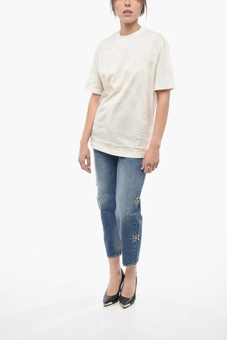 T-shirt Girocollo a Fantasia