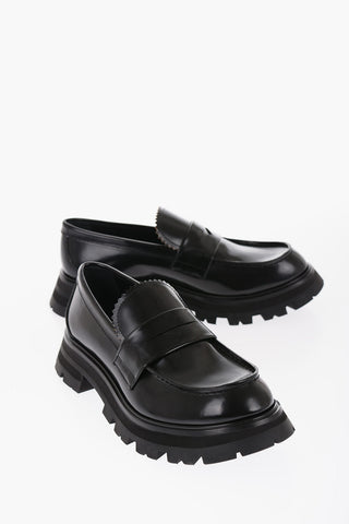 Leather Loafers With Tank Sole