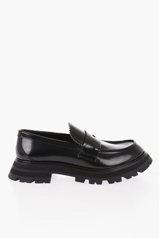 Leather Loafers With Tank Sole