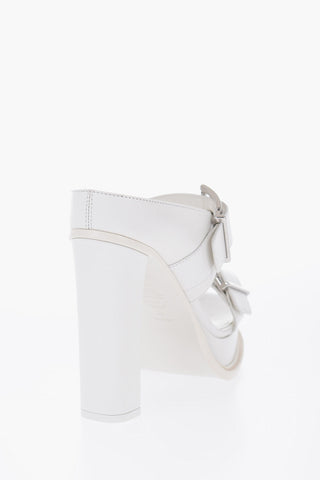 Leather Sandals With Buckles Heel 13 cm