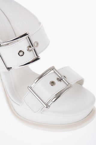 Leather Sandals With Buckles Heel 13 cm