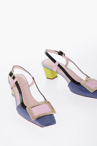 Squared Patente Leather BELLE Sandalas