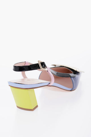Squared Patente Leather BELLE Sandalas