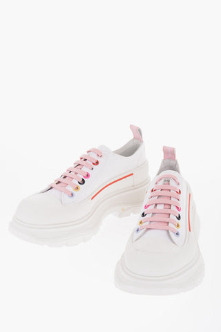 Sneakers Low-Top In Tessuto Con Occhielli Multicolor