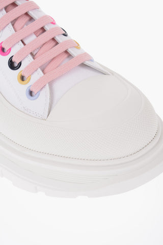Sneakers Low-Top In Tessuto Con Occhielli Multicolor