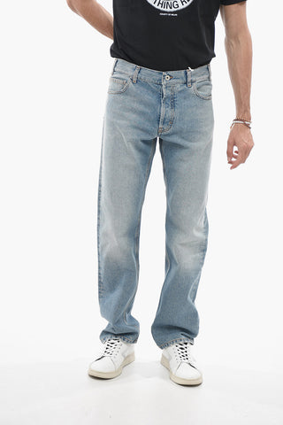 Jeans a Gamba Diritta con Lavaggio Chiaro 19cm