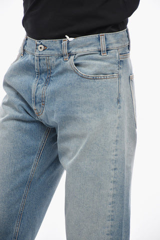Jeans a Gamba Diritta con Lavaggio Chiaro 19cm