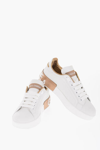 Leather Low-Top PORTOFINO Contrasting Logo Sneakers