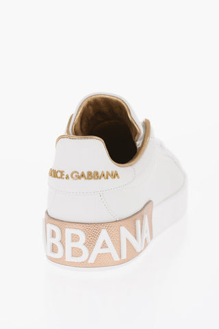 Leather Low-Top PORTOFINO Contrasting Logo Sneakers