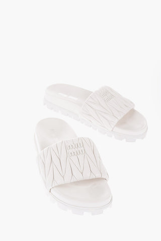 Quilted Leather Slides