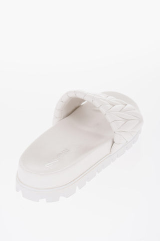 Quilted Leather Slides