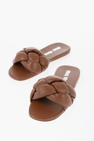 Braided Leather Slides