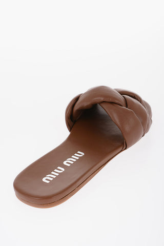 Braided Leather Slides
