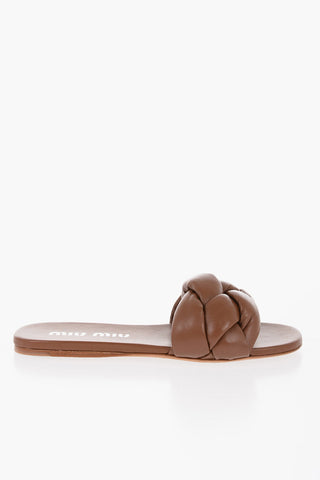 Braided Leather Slides
