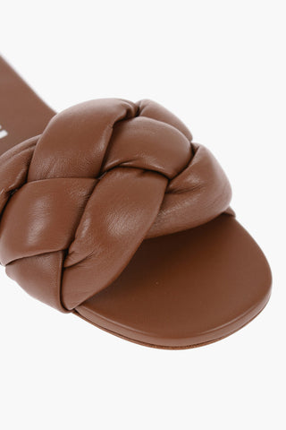 Braided Leather Slides