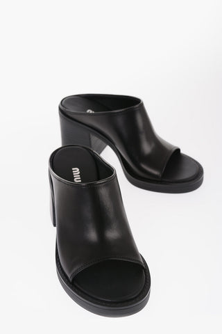 Sabot Open Toe In Pelle Tacco 8 cm