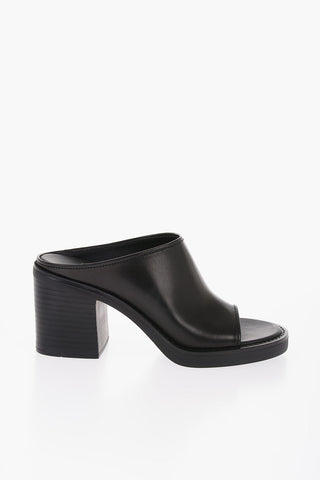 Sabot Open Toe In Pelle Tacco 8 cm