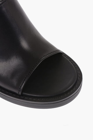Sabot Open Toe In Pelle Tacco 8 cm