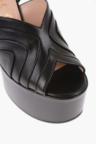 leather Sandals With Strap Heel 16 cm